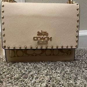 Coach Cream and Gold Women's Bag